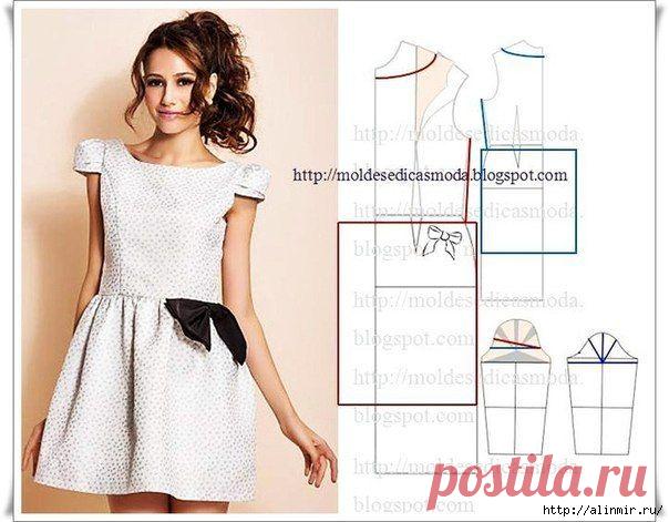 Выкройка элегантного короткого платья