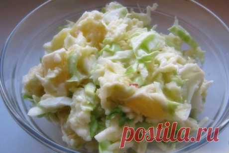 Салат с капустой апельсинами и яблоками рецепт с фото пошагово