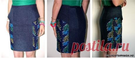 Из джинсов-юбку. Переделки одежды.