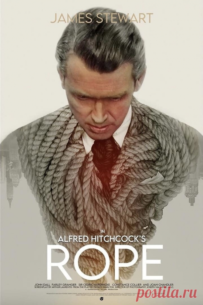 Веревка (1948) Двое молодых людей, Брэндон Шоу и Филлип Морган без всякой причины, для развлечения убивают своего приятеля-сокурсника, Дэвида Кентли, задушив его верёвкой. Спр