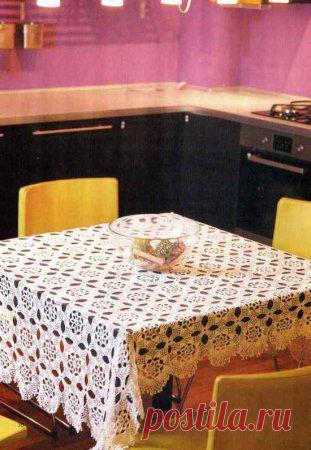 Белая скатерть «Волшебные узоры»