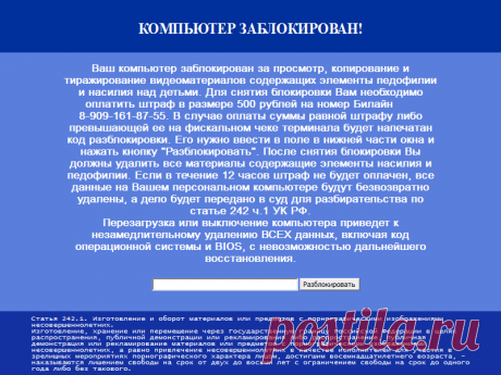 Что делать в случае заражения Trojan.Winlock | Выживи сам