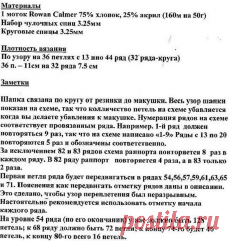 Вязаная шапочка с красивым узором