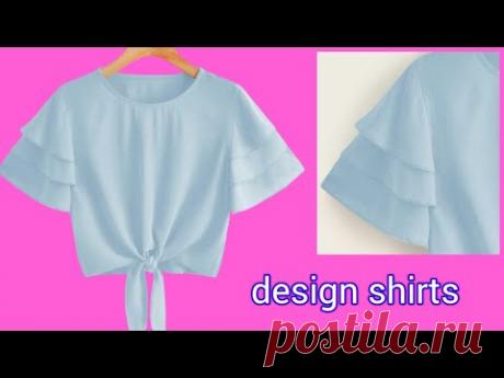 Hướng dẫn cắt may Áo buộc nơ liền thân, tay xoè 3 tầng cực đẹp |design shirts |LenaSewing |