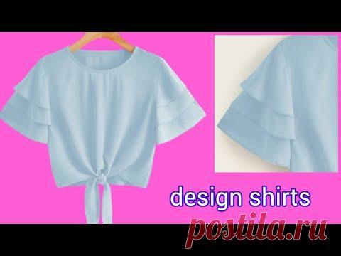 Hướng dẫn cắt may Áo buộc nơ liền thân, tay xoè 3 tầng cực đẹp |design shirts |LenaSewing |