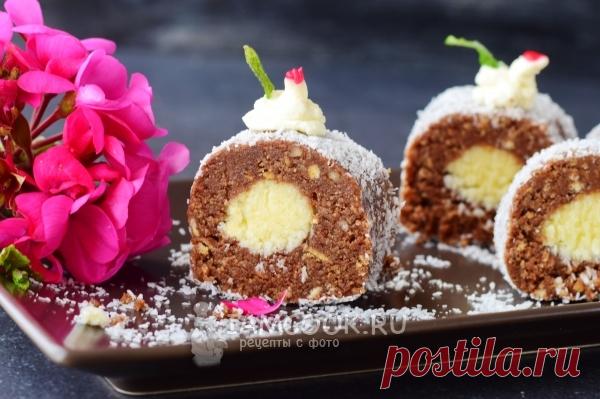 Торт-колбаска из печенья без выпечки — рецепт с фото пошагово