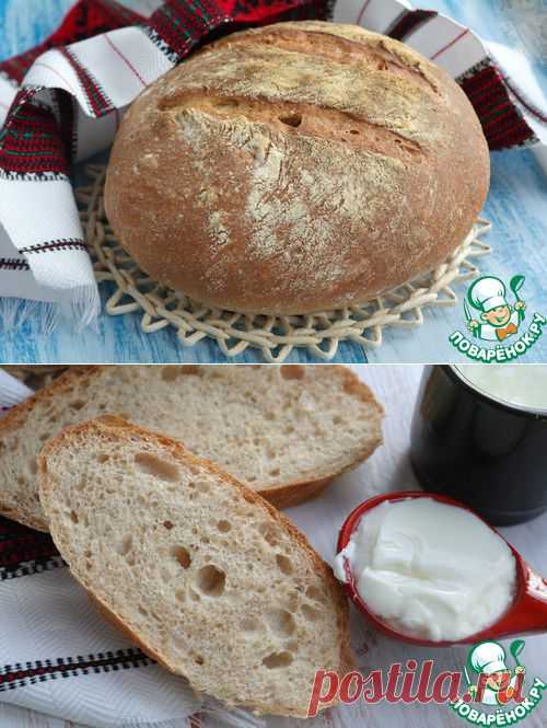 Хлеб деревенский с цельнозерновой мукой - кулинарный рецепт