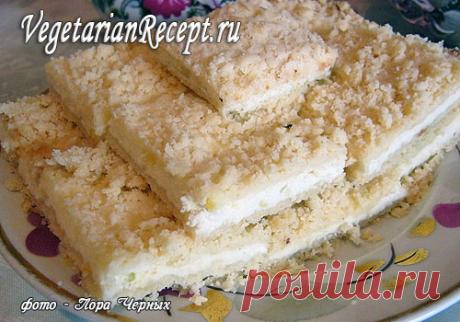 Тертый пирог с творогом «Минутка»