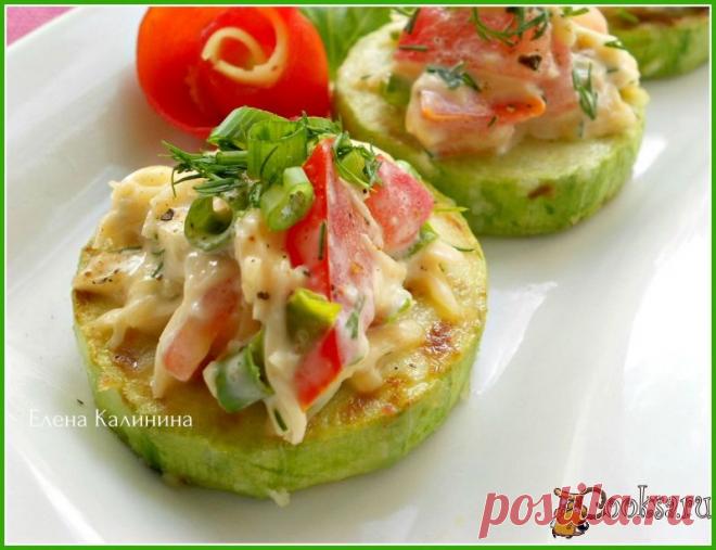 Закуска из кабачков с сыром и помидорами фото рецепт приготовления