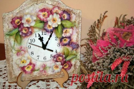 Живописные часы - Декупаж - Рукоделие и творчество - Каталог статей - Рукоделие-мое хобби