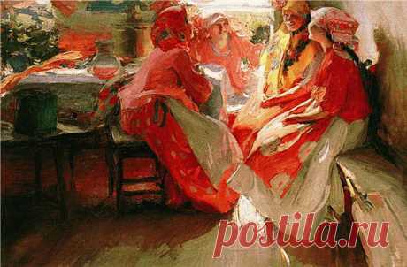 Русский художник Архипов (Пыриков) Абрам Ефимович (1862 - 1930).