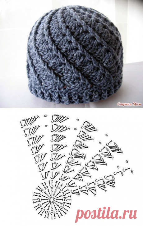 Уютная спиралевидная шапочк