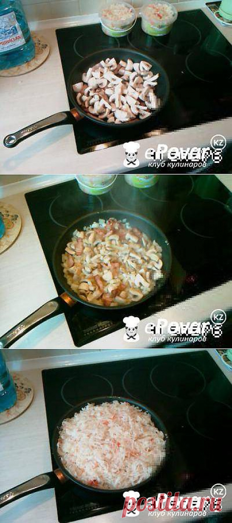 Баварская тушеная капустa с беконом и шампиньонами — Рецепт приготовления с фото