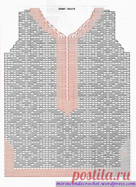 Женская туника филейным узором. Туника для пляжа вязаная филейным узором | Домоводство для всей семьи.