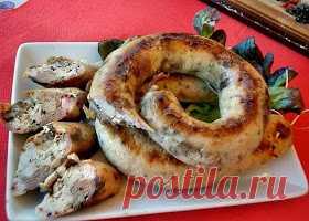 Самые вкусные рецепты: Домашняя колбаса с курицей и печенью.