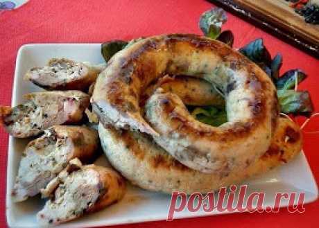 Самые вкусные рецепты: Домашняя колбаса с курицей и печенью.