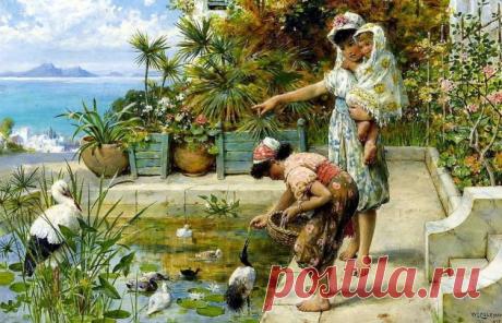 Художник William Stephen Coleman (1829 – 1904). Все мы оставили небо