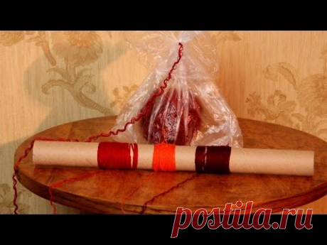 Как разделить толстую пряжу на несколько нитей разного цвета - YouTube