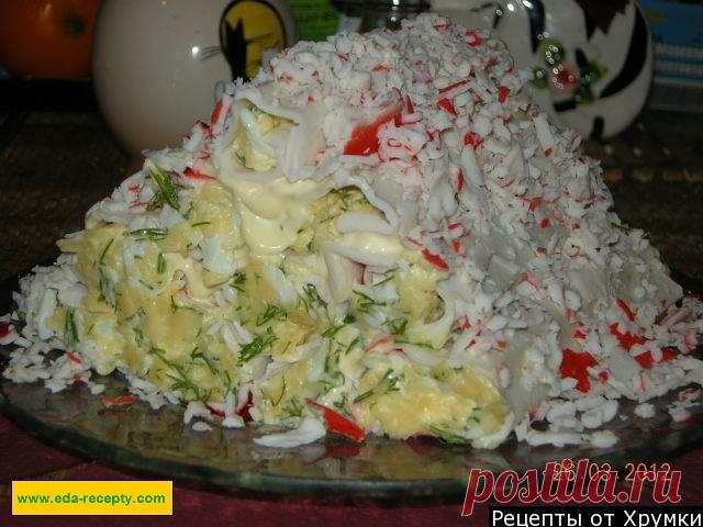 Салат Горка крабовая на Новый год рецепт с фото пошагово - 1000.menu