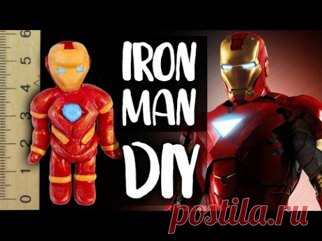 Miniature IRON MAN Keychain ● Avengers ● EASY DIY ● Polymer Clay