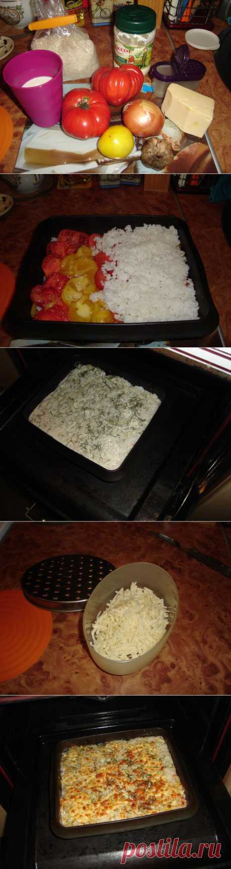 Запеканка рисовая с помидорами