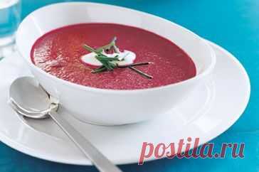 Chilled beetroot and onion soup