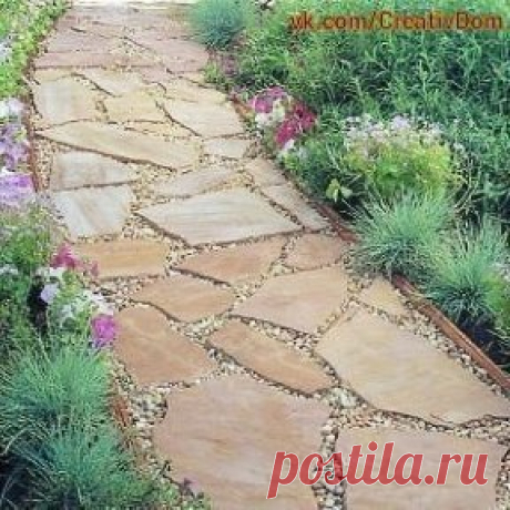 Красивая дорожка из камня пошагово
