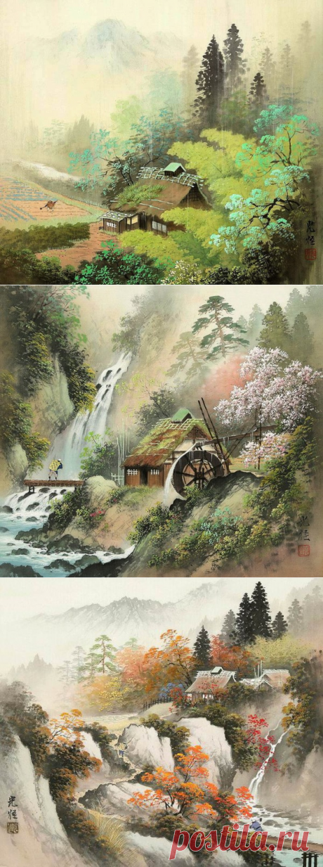 Художник Koukey Kojima. Японские пейзажи