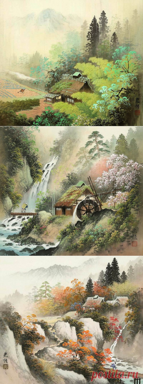 Художник Koukey Kojima. Японские пейзажи