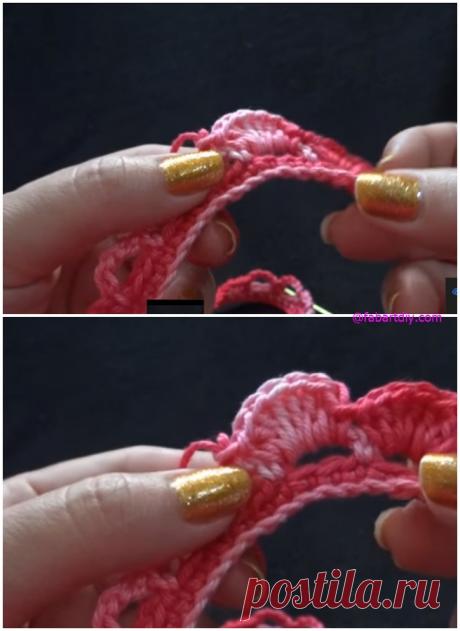 Crochet 3D Rose Flower In Bloom Free Pattern