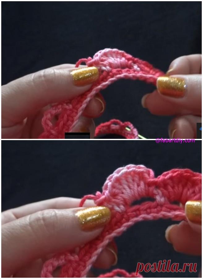 Crochet 3D Rose Flower In Bloom Free Pattern