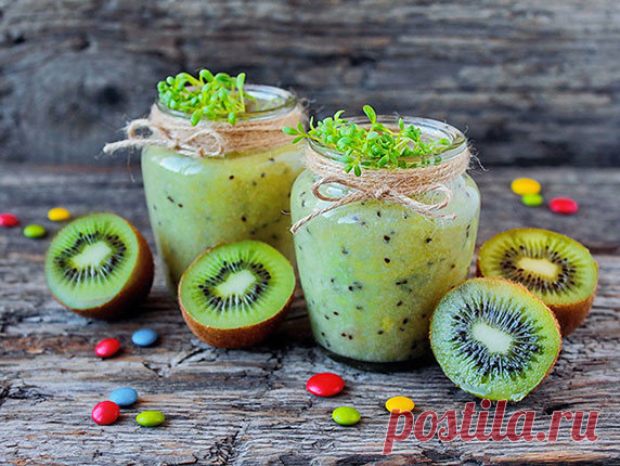 #Пшённый смузи с киви и сельдереем 