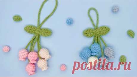 Crochet a Cute Puffy Blueberry Hanging Accessory | Crochet Tutorial | US Term