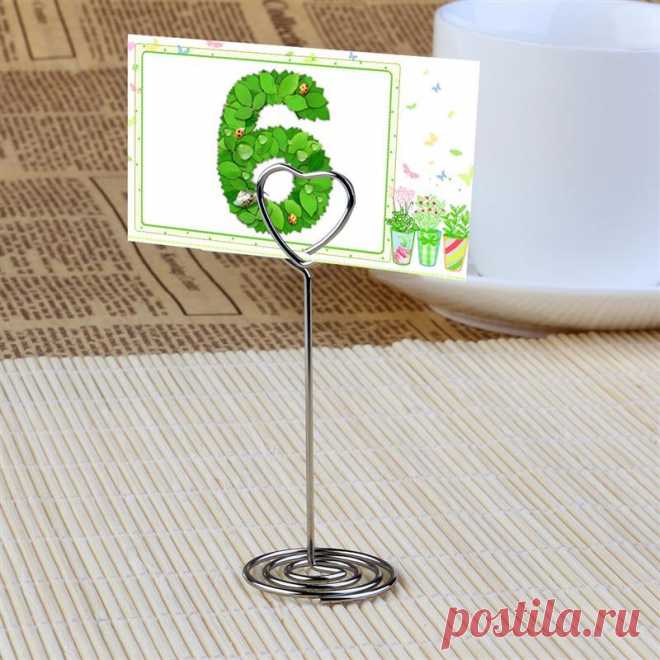 Шт. 10 шт. место держатель для карт Складное Сиденье деревенский фото держатель свадебное место карты таблица номер купить на AliExpress