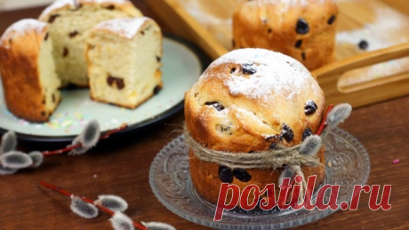 КУЛИЧ ТВОРОЖНЫЙ С ИЗЮМОМ