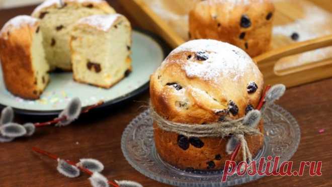 КУЛИЧ ТВОРОЖНЫЙ С ИЗЮМОМ