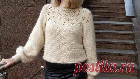 Идеальный Свитер "Клевер" крючком Мастер-класс Perfect sweater "Clover" crochet CROCHET PATTERN in English is here https://www.etsy.com/listing/715724560/cro...
