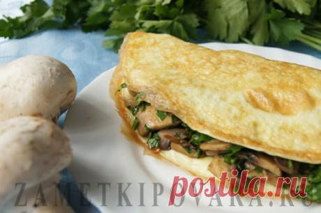 Омлет с грибами | Простые кулинарные рецепты с фотографиями