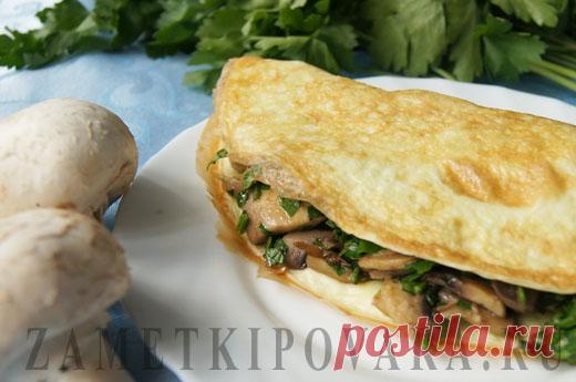 Омлет с грибами | Простые кулинарные рецепты с фотографиями