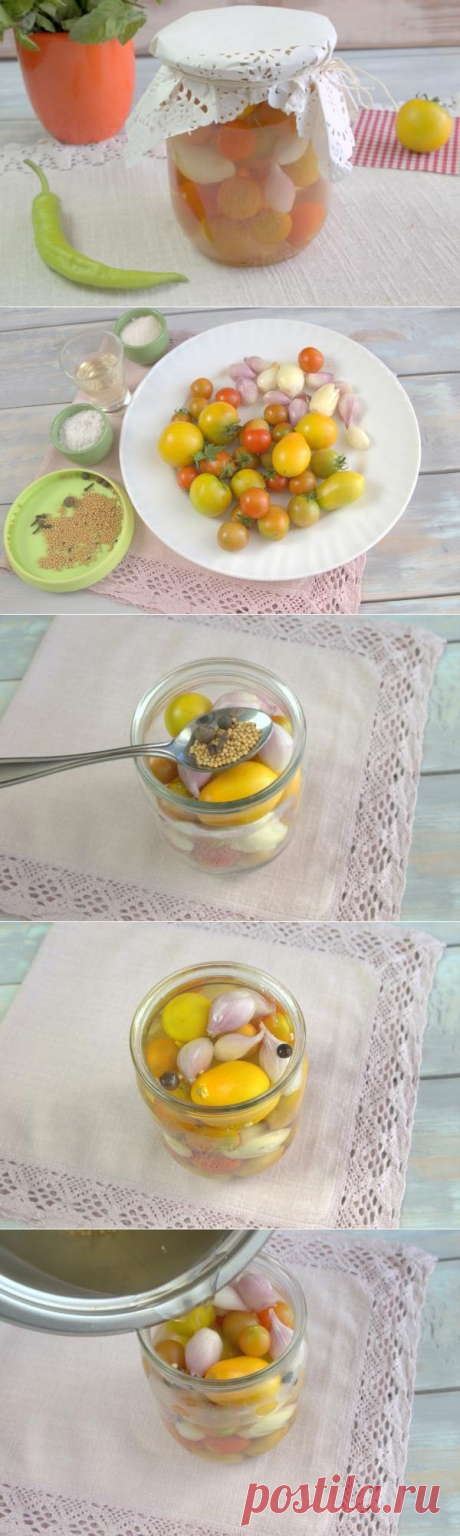 Маринованные помидоры черри с жемчужным луком | CityWomanCafe.com