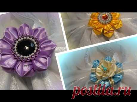 Kanzashi/ Канзаши цветок/ МК/ DIY/new petals/