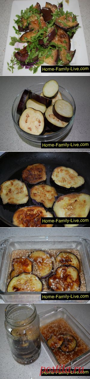 Маринованные баклажаны - рецепт - закуска заготовка