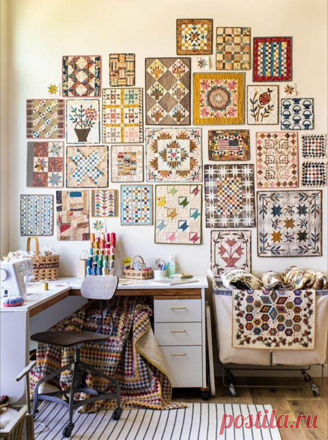Рабочее место лоскутниц со всего мира! Идеи для вдохновения. | Школа лоскутного шитья Зыковой Светланы | Дзен