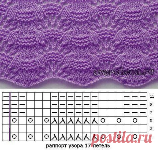 Красивые и редкие узоры спицами + схемы!