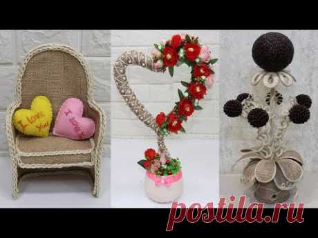 9 Jute craft ideas | Home decorating ideas | Jute showpiece idea