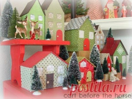 Маленькие домики из картона и ткани. Мастер-класс - Мебель для кукол