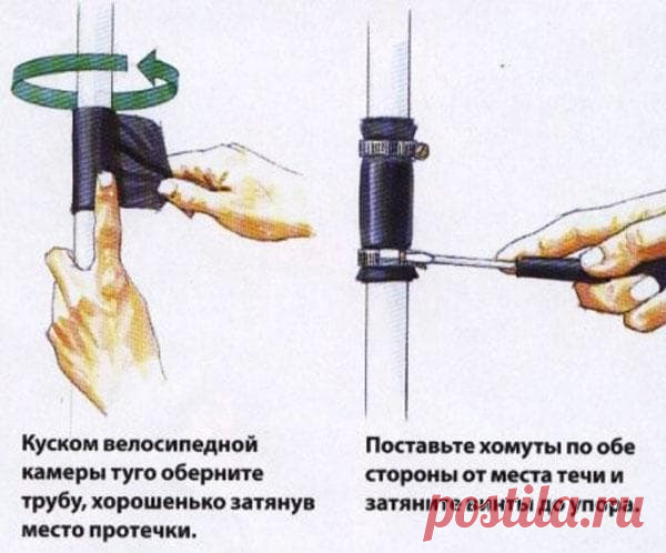 Потекла труба – что делать? Чем заделать пластиковую, чугунную трубу