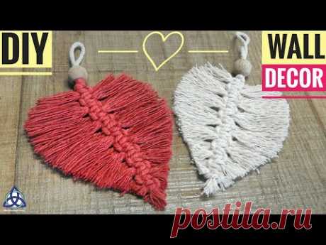 DIY Macrame Heart Wall Hanging - Wall Decoration Ideas
