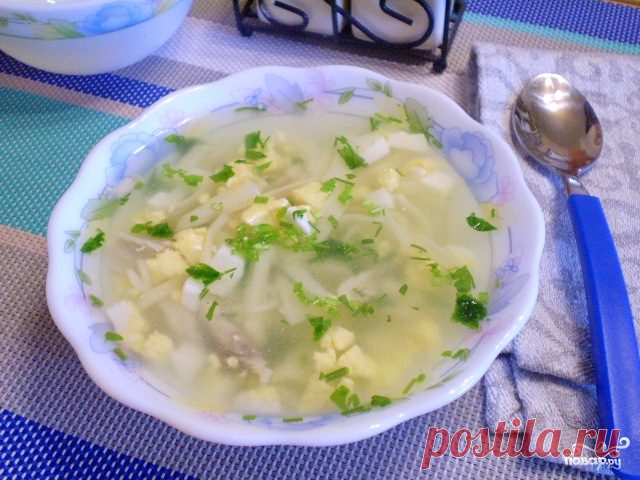 Суп с зеленью и яйцом - пошаговый рецепт с фото на Повар.ру