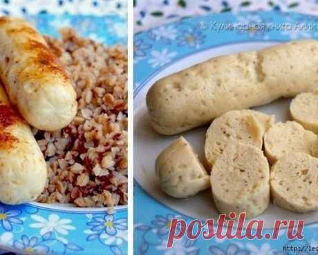Нежнейшие домашние куриные сосиски.
